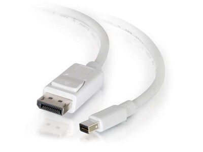 C2G 54298 1.8m (6') Mini DisplayPort to DisplayPort Adapter Cable - White