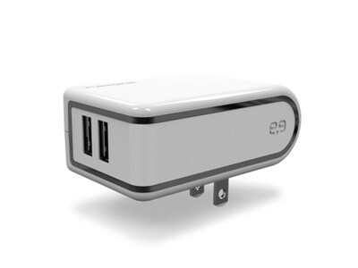 PureGear 4.8A Dual USB Wall Charger - White