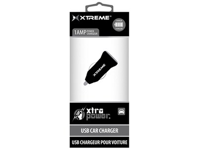 Xtreme Cables 81101 1A Single Port USB Car Charger - Black