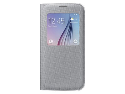 Samsung Fabric S-View Cover for Galaxy S6 - Silver