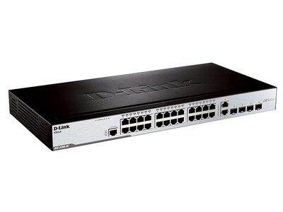D-Link DES-3200-28 24-Port Fast Ethernet Managed L2 Switch with 2 Gigabit SFP Ports + 2 Gigabit Combo BASE-T/SFP Ports