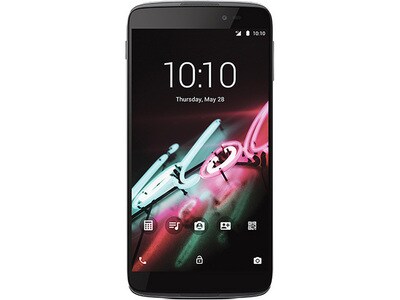 Téléphone intelligent OneTouch Idol 3 d'ALCATEL avec Android 5.0 Lollipop - gris foncé