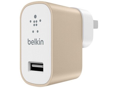 Chargeur de maison métallique avec prise USB MIXIT F8M731dqGLD de Belkin - or