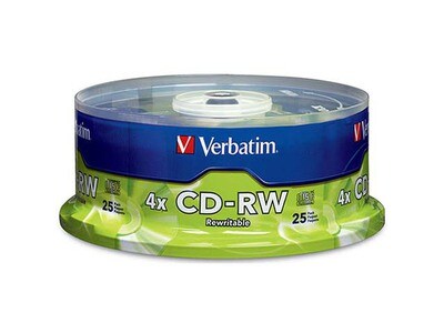 Disques CD-R 2X-4X 700 Mo à surface imprimable Verbatim - Pqt de 25