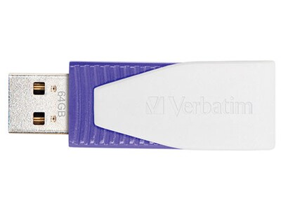 Verbatim Swivel 64GB USB 2.0 Flash Drive - Violet