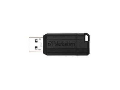 Verbatim PinStripe 128GB USB 2.0 Flash Drive - Black