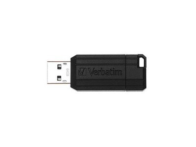 Verbatim PinStripe 64GB USB 2.0 Flash Drive - Black