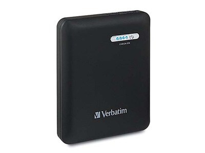 Station d'alimentation portative à double USB de 12 000 mAh 98343 de Verbatim - Noir