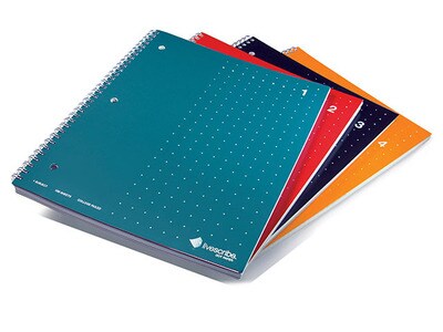 Livescribe Numbers 1-4 Single Subject Universal Notebook - 4 Pack