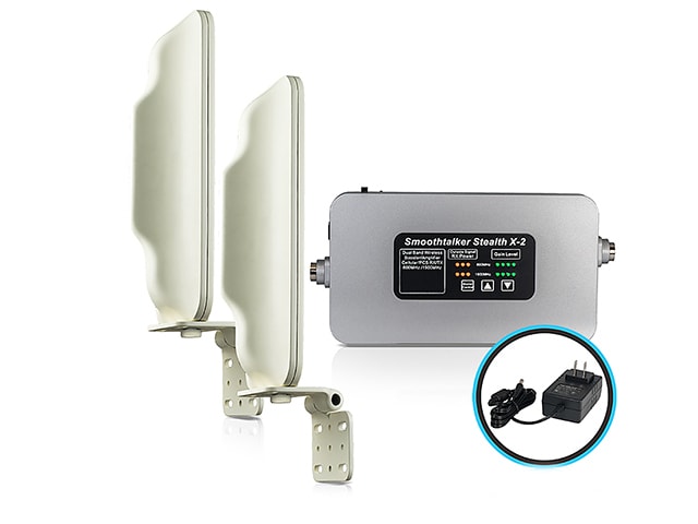 SmoothTalker Stealth X2 65dB Dual Band Cellular Boosters for 4G LTE / 3G