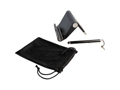 CTA Digital Tablet Travel Kit with Stand, Stylus & Microfiber Pouch
