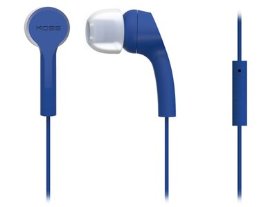 Écouteurs-boutons KEB9i de Koss avec microphone - Bleu