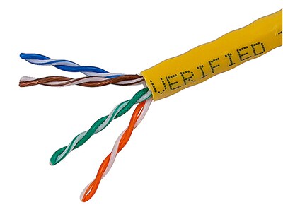 TygerWire CAT5511000Y 304.8m (1000’) UTP CAT5e Network Cable - Yellow