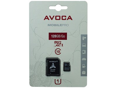Carte mémoire microSD de classe 10 à 128 Go Avoca