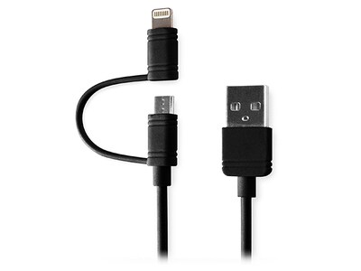 Logiix LGX-11005 1.5m (5’) 2-in-1 Sync & Charge Cable - Black