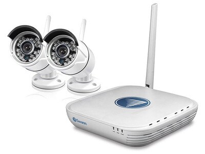 Micro système de surveillance Wi-Fi NVK-460KH2 Swann avec NVR de 500 Go à 4 canaux et 2 caméras 720p Jour/Nuit