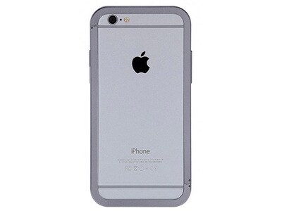 Étui en cuir AluFrame de Just Mobile pour iPhone 6/6s - Gris