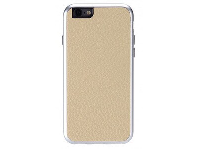 Étui en cuir AluFrame de Just Mobile pour iPhone 6/6s - Beige