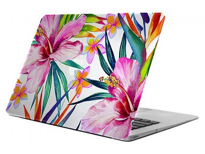 Étui déflecteur transparent de Uncommon pour MacBook 12 po - Hibiscus