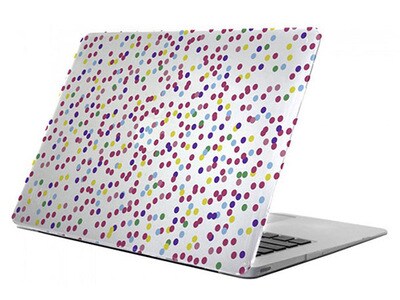 Uncommon Clear Deflector Case for 12” MacBook - Confetti Dots