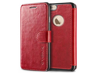 Étui portefeuille Layered Dandy de VRS Design pour iPhone 6 Plus/6s Plus - Rouge