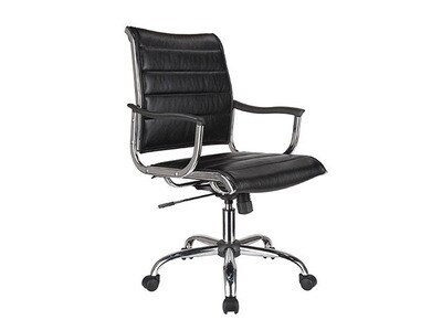 TygerClaw TYFC2003 Modern Executive Mid Back Office Chair - Black