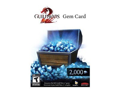 Carte de 2 000 gemmes Guild Wars 2 pour PC