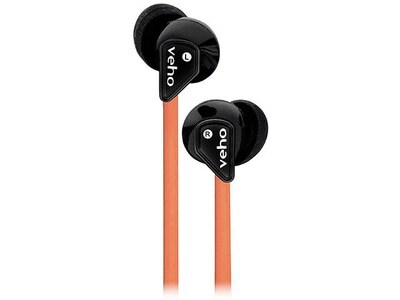 Veho 360° Z1 In-Ear Wired Earbuds - Black & Orange