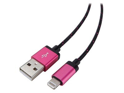 Nexxtech 1.2m (4’) Charge & Sync Lightning Cable - Pink Metallic
