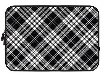 Uncommon Neoprene Sleeve for 12” MacBook - Black & White Plaid