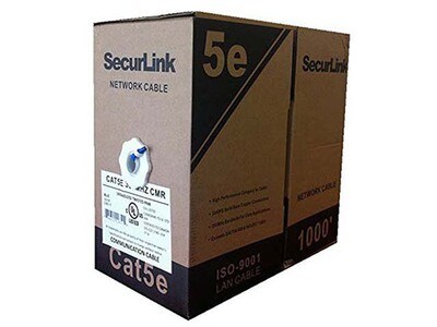 SecurLink CBLCAT51000GRN 304.8m (1000’) Unshielded Cat5E Network Cable Pull Box - Green
