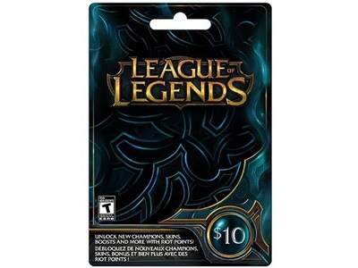 Carte de jeu League of Legends d'une valeur de 10 $