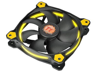 Thermaltake Riing CL-F039-PL14YL-A 140mm High Static Pressure LED Radiator Fan - Yellow