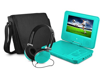 Lecteur DVD portatif Ematic EPD909TL de 9 po - Turquoise