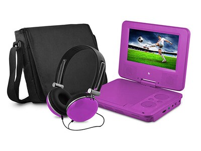 Ematic EPD909PR 9” Portable DVD Player - Purple