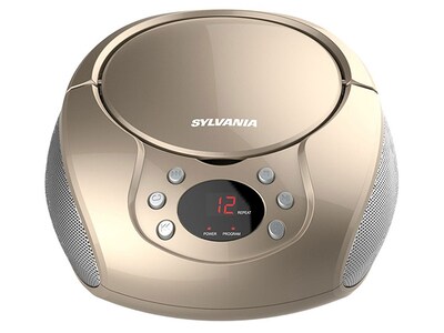 Sylvania SRCD261-CHP Portable CD/Radio Boombox - Champagne