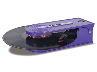 SYLVANIA Mini 2-Speed Turntable with USB Encoding - Purple