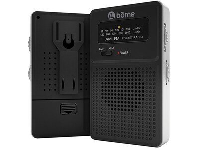 Borne Portable AM/FM Radio - Black