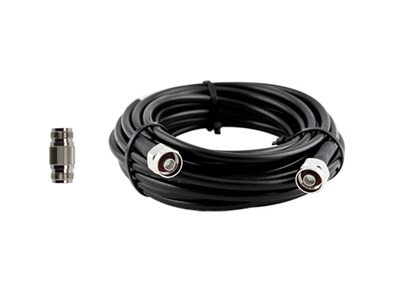 Uniden® 15m (50’) Outdoor Ultra Low Loss Cable Extension Bundle - Black
