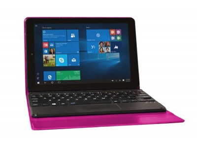 Visual Land Premiere 9 ME9W32GBMAG 8.9" Tablet with 1.33GHz Intel Quad Core Processor, 32GB of Storage & Windows 10  - Magenta