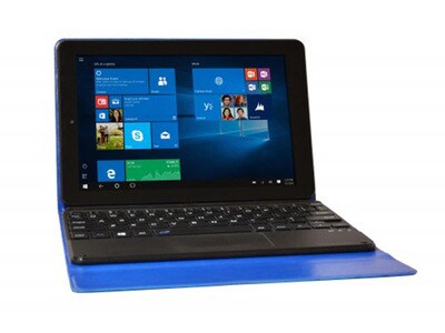 Tablette Visual Land Premiere 9 ME9W32GBBLU 8,9 po avec processeur quadricoeur Intel 1,33 GHz, 32 Go et Windows 10 - Bleu