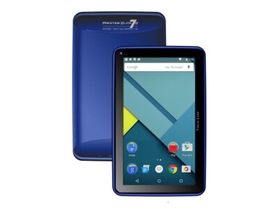 Tablette Prestige Elite 7QL 7 po Visual Land avec processeur 1,3 GHz, stockage 16 Go, Android 5.0, boîtier protecteur - Bleu