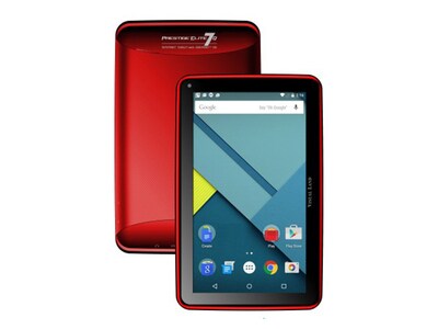 Tablette Prestige Elite 7QL 7 po Visual Land avec processeur 1,3 GHz, stockage 16 Go, Android 5.0, boîtier protecteur - Rouge