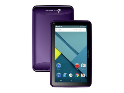 Tablette Prestige Elite 7QL 7 po Visual Land avec processeur 1,3 GHz, stockage 16 Go, Android 5.0, boîtier protecteur -Violet
