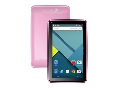 Tablette Prestige Elite 7QL 7 po Visual Land avec processeur 1,3 GHz, stockage 16 Go, Android 5.0 et boîtier protecteur - Rose