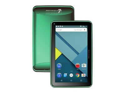 Tablette Prestige Elite 7QL 7 po Visual Land avec processeur 1,3 GHz, stockage 16 Go, Android 5.0, boîtier protecteur - Vert