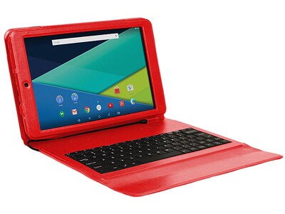 Tablette Visual Land Prestige Elite 10QS 10,1 po avec processeur quadricoeur 1,3 GHz, 16 Go de stockage et Android 5.0 - rouge