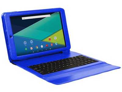 Tablette Visual Land Prestige Elite 10QS de 10,1 po avec processeur quadricoeur 1,3 GHz, 16 Go de stockage et Android 5.0 - Bleu