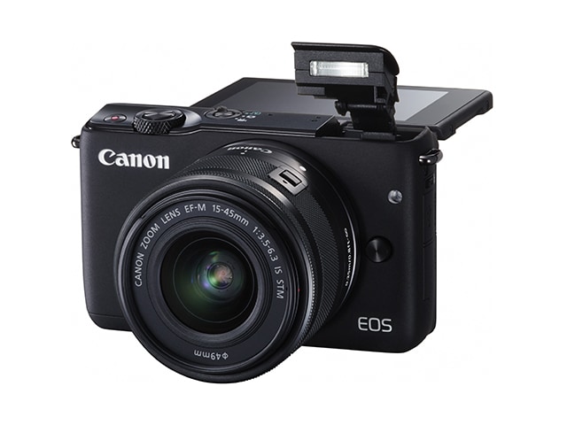 Canon EOS M10 18MP Mirrorless Compact System Camera with EF-M 15-45mm f/3.5-6.3 IS STM Lens Kit - Black