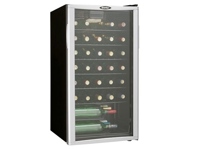 Danby DWC350BLP 35 Bottle Free-Standing Wine Cooler in Platinum